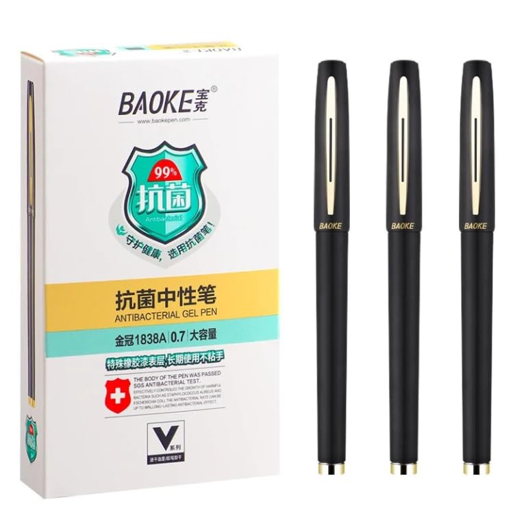 Baoke Gel Ink Roller Pen (Set of 2 Pen) - Black