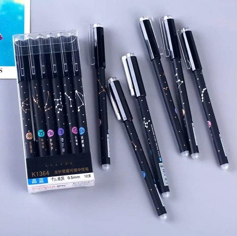 Erasable Gel Pen Set (12-Pack, Blue Ink)
