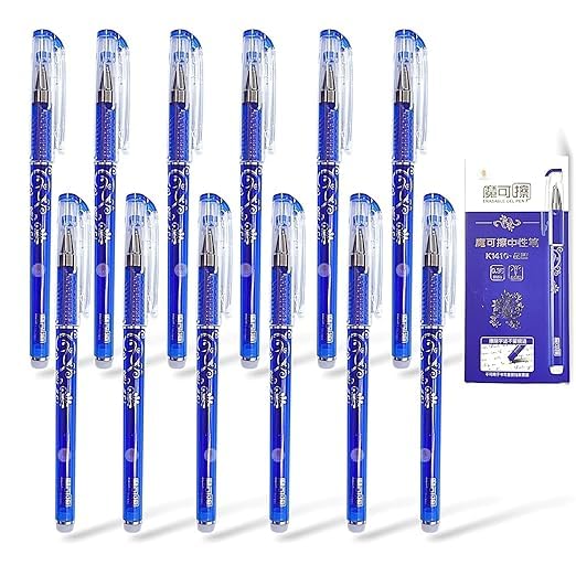 Erasable Gel Pens with Magic Eraser (Set of 12)