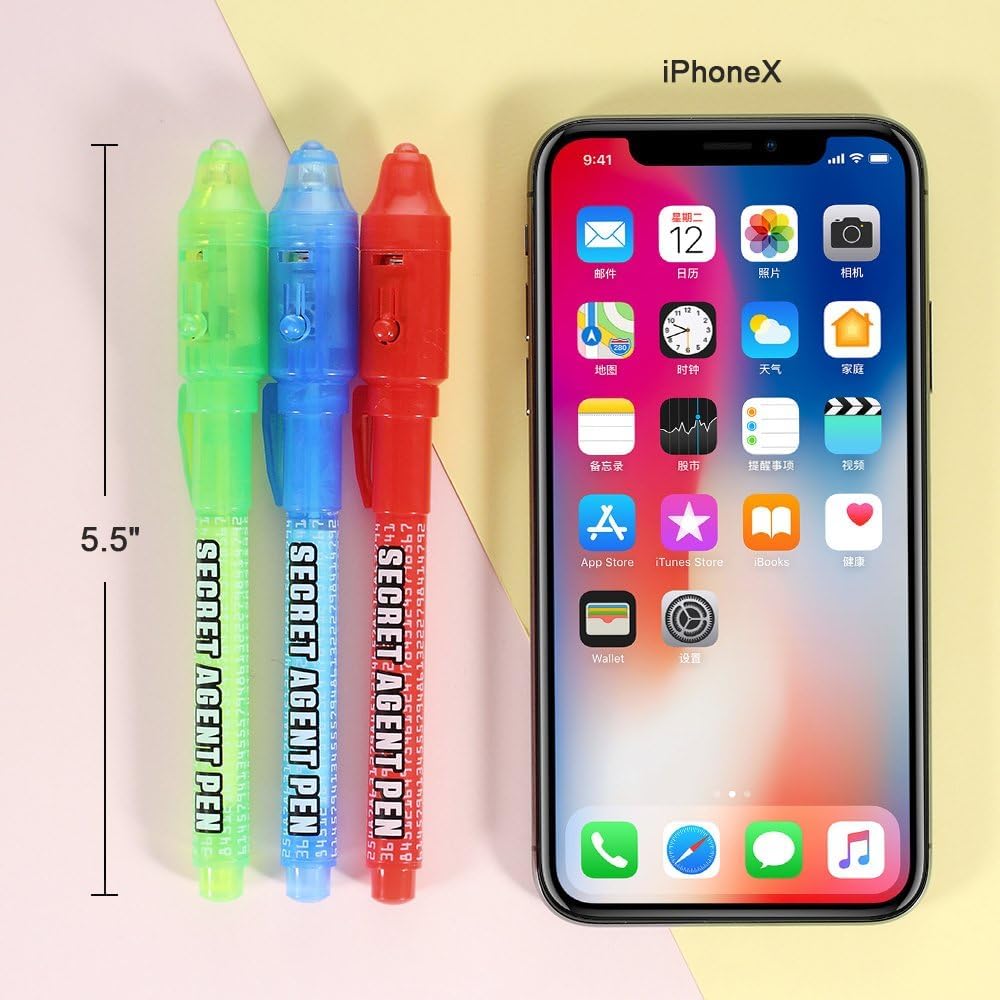 Invisible Ink Spy Pens- Set of 6