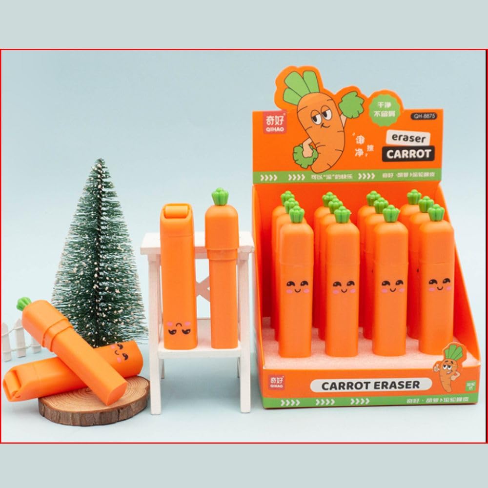 3D Carrot Push Eraser