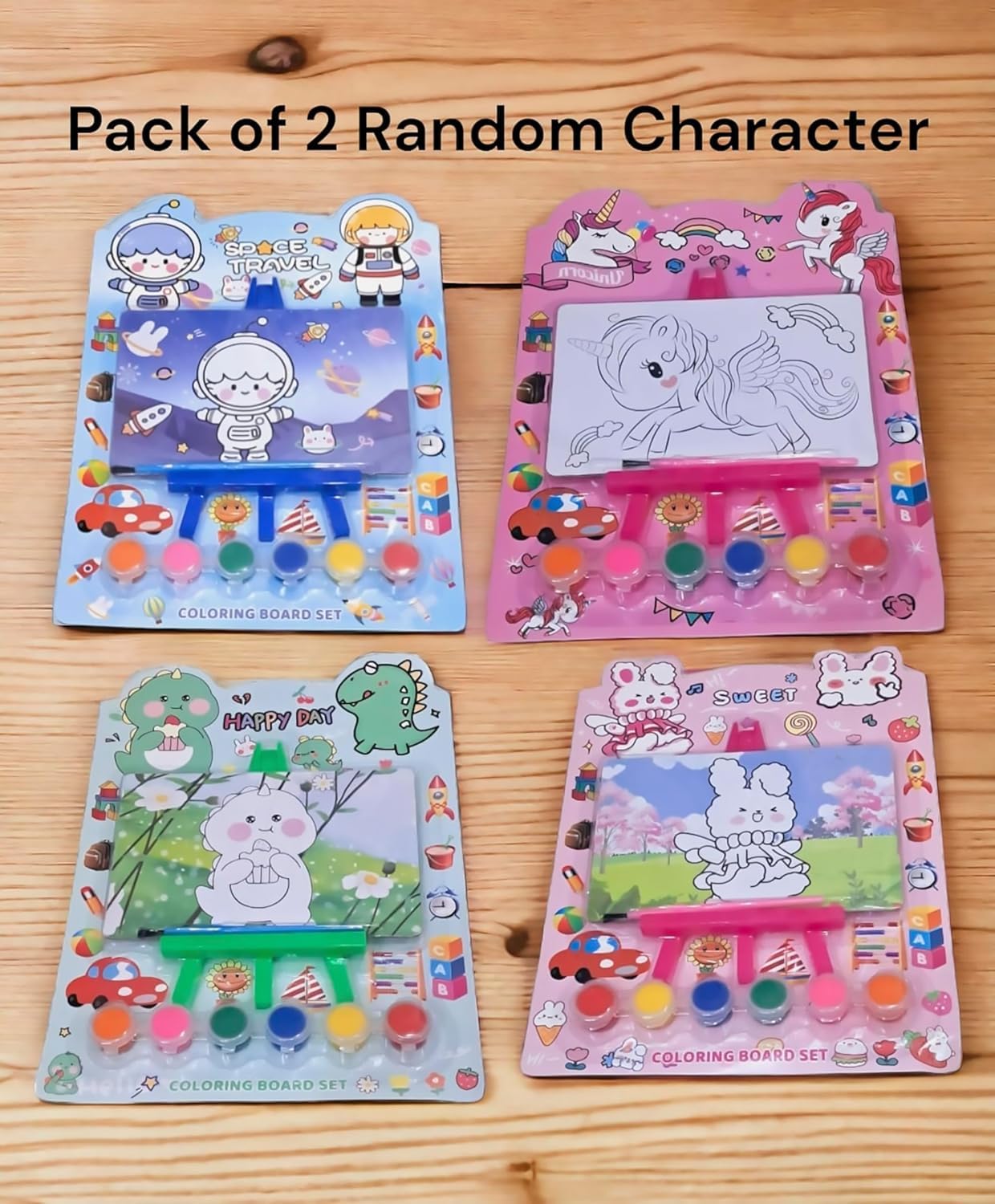 Pre-Printed Painting Kit with Water Color & Brush