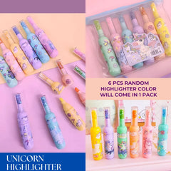 Unicorn Pastel Highlighters – Pack of 6
