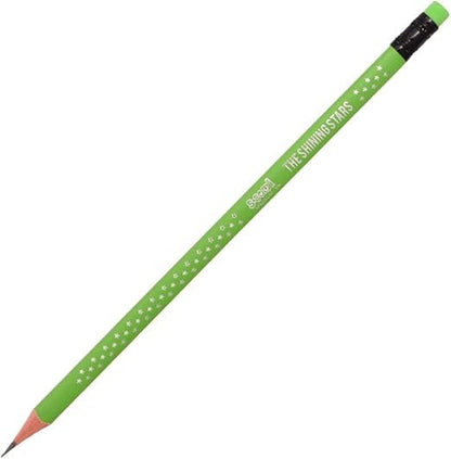 Green Triangle Wooden Graphite Pencil HB with Eraser