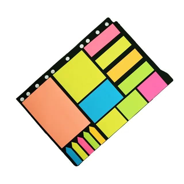 Sticky Notes Set (210 Sheets, 4 Sizes)