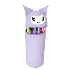 Silicone Kuromi Pencil Case Bag with Anti-Fall Suction Design