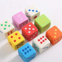 Multicolor Dice Shape Eraser- Pack of 3