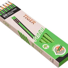 Green Triangle Wooden Graphite Pencil HB with Eraser