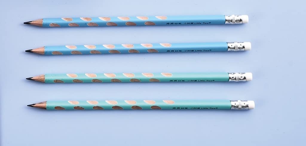 Triangular Drawing Pencils with Sharpener & Eraser