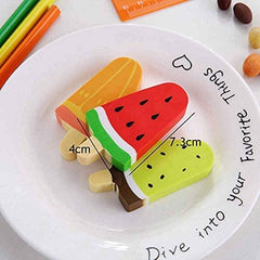 6 Pcs Ice Cream Shaped Erasers for Kids