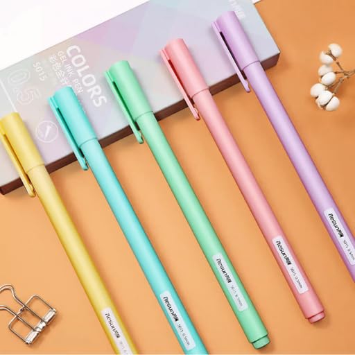 Retractable Gel Pen Set (6-Pack, Pastel)
