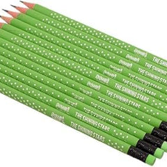 Green Triangle Wooden Graphite Pencil HB with Eraser