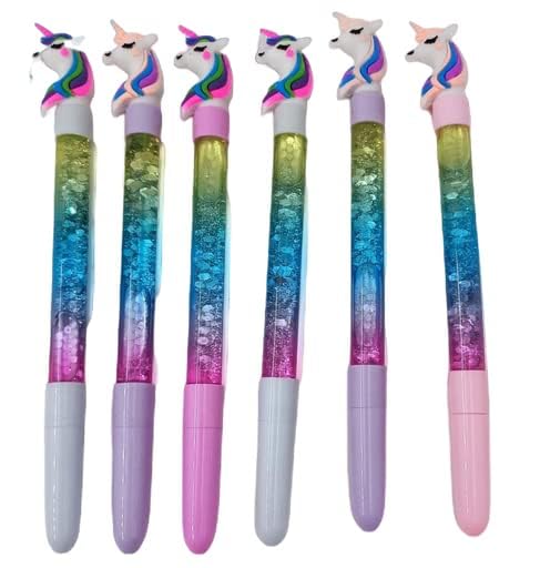 Unicorn Glitter Gel Pens Set (Blue)