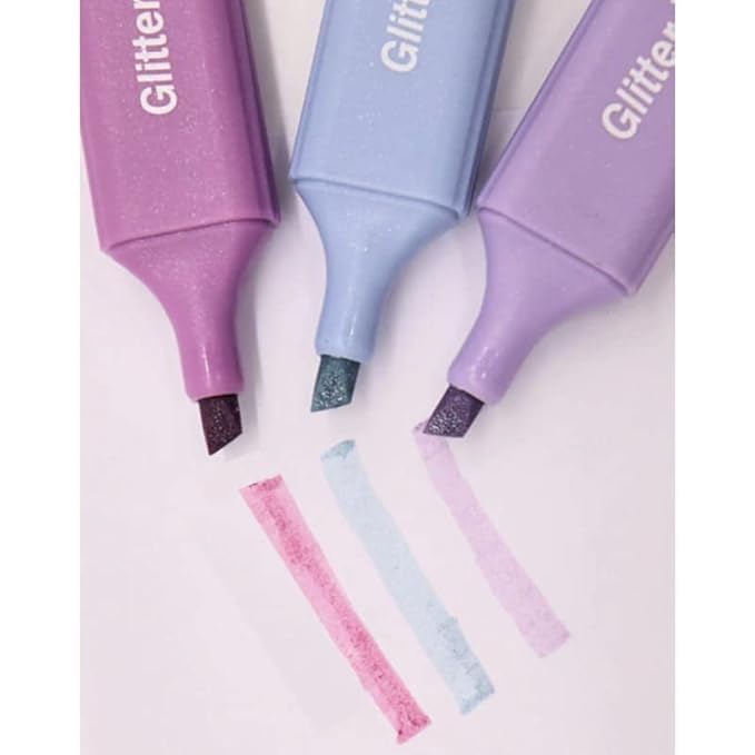 Glitter Highlighter Pen Set (4-Pack)