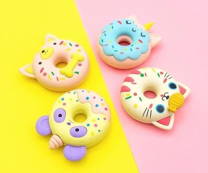 Cute Donut Animal Erasers for Kids