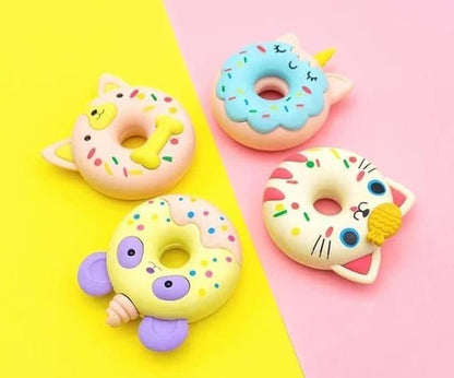 Cute Donut Animal Erasers for Kids