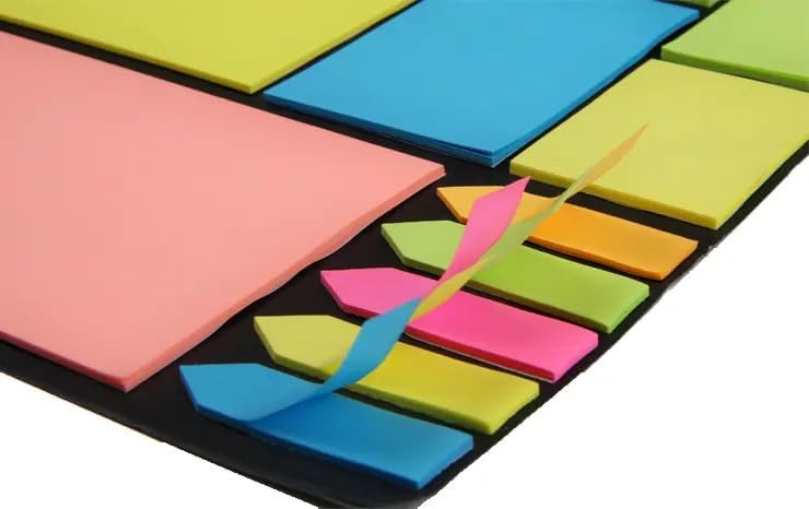 Sticky Notes Set (210 Sheets, 4 Sizes)