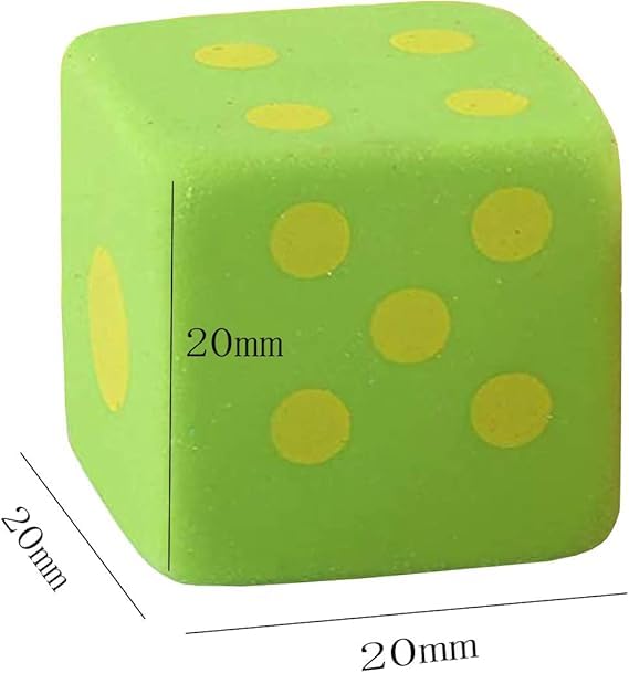 Multicolor Dice Shape Eraser- Pack of 3