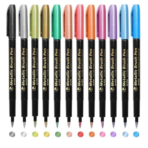 12-Piece Metallic Art Marker Set