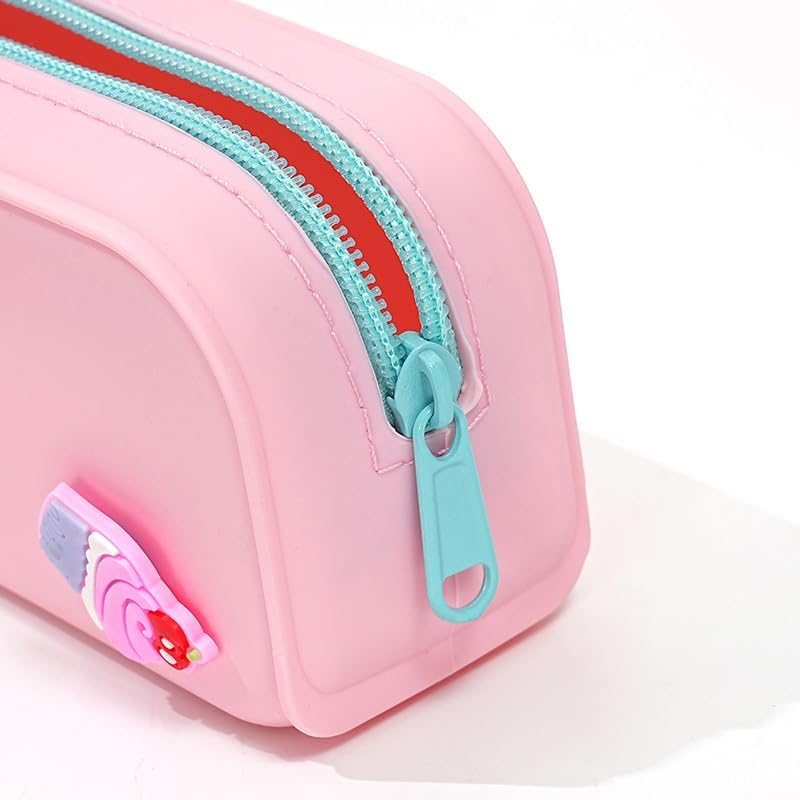 Silicone Waterproof Pencil Case with Sticker Pack