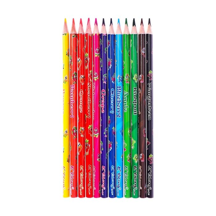 12-Color Scented Triangular Wooden Colored Pencils