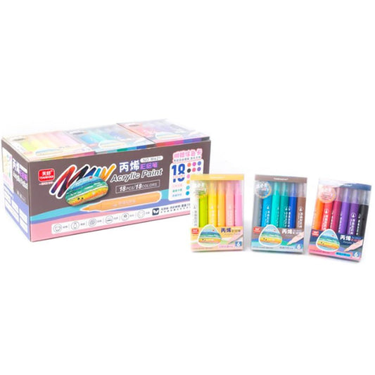 Acrylic Paint Pens Brush Tip – 18 Color