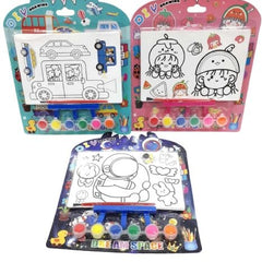 Pre-Printed Painting Kit with Water Color & Brush