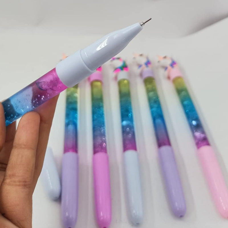 Unicorn Glitter Gel Pens Set (Blue)