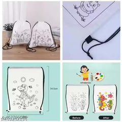 DIY Colouring Drawstring Backpack