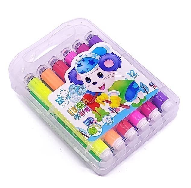 12-Color Watercolor Paint Set in Folding Box