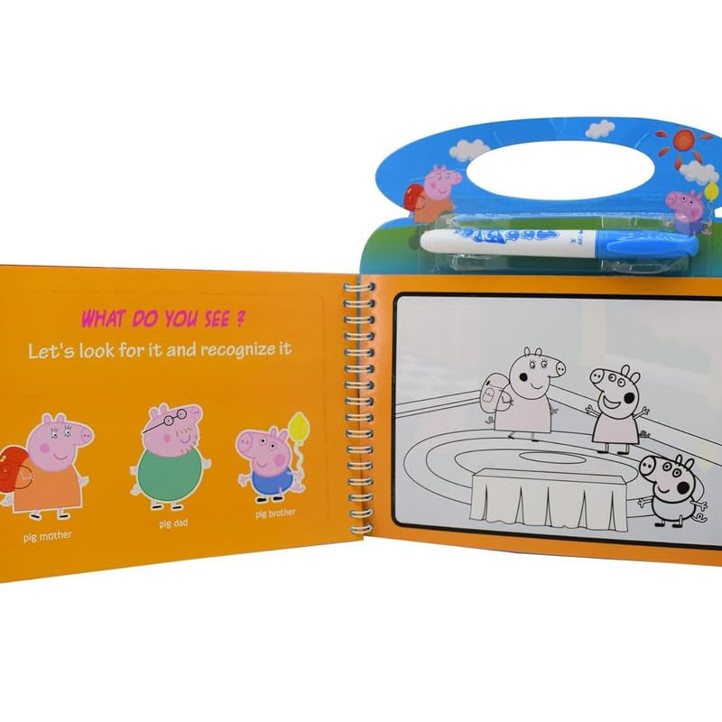 Pig Theme Magic Water Colouring Book
