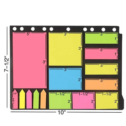 Sticky Notes Set (210 Sheets, 4 Sizes)