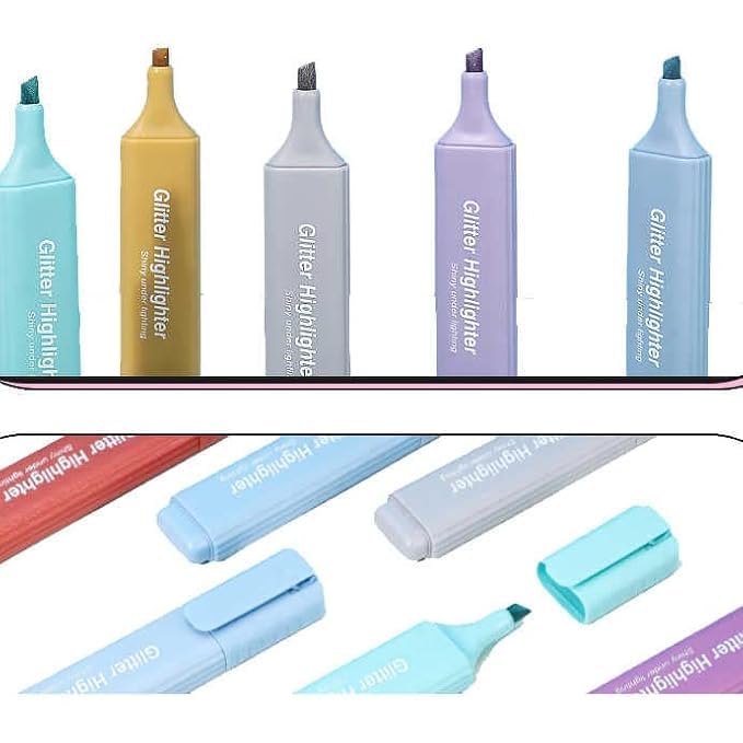 Glitter Highlighter Pen Set (4-Pack)