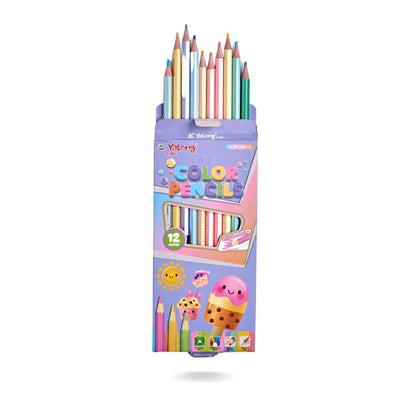 12 Mix Pastel Colour Pencils (Premium)