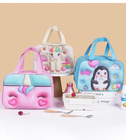 3D Cartoon Insulated Lunch Box + Organizer