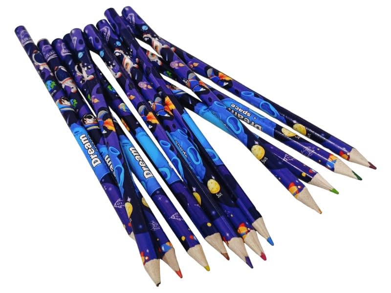 Unicorn & Space Colour Pencils (12-Pack)