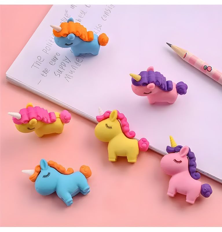 Unicorn Eraser Pencils – Pack of 12