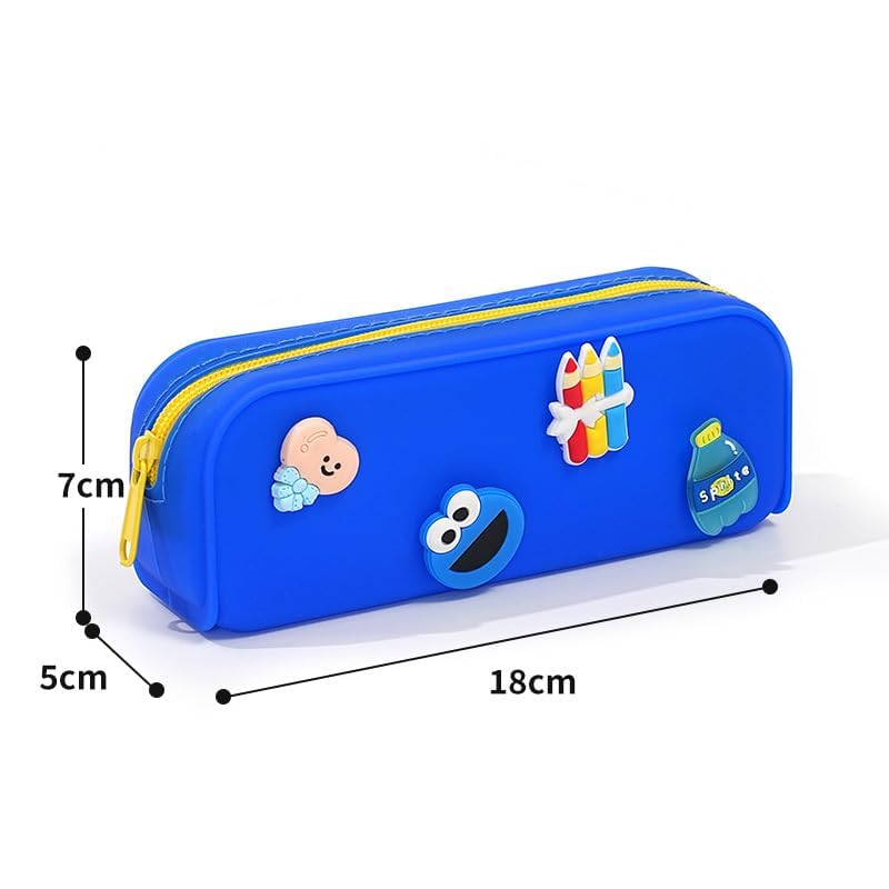 Silicone Waterproof Pencil Case with Sticker Pack