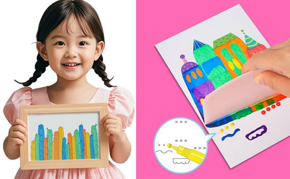 DIY Rainbow Scratch Art Postcard Set (20-Piece)