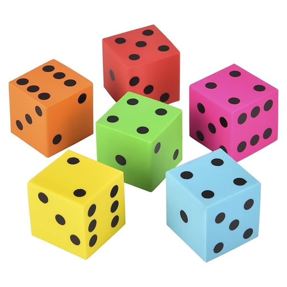 Multicolor Dice Shape Eraser- Pack of 3