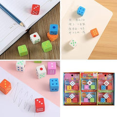 Multicolor Dice Shape Eraser- Pack of 3