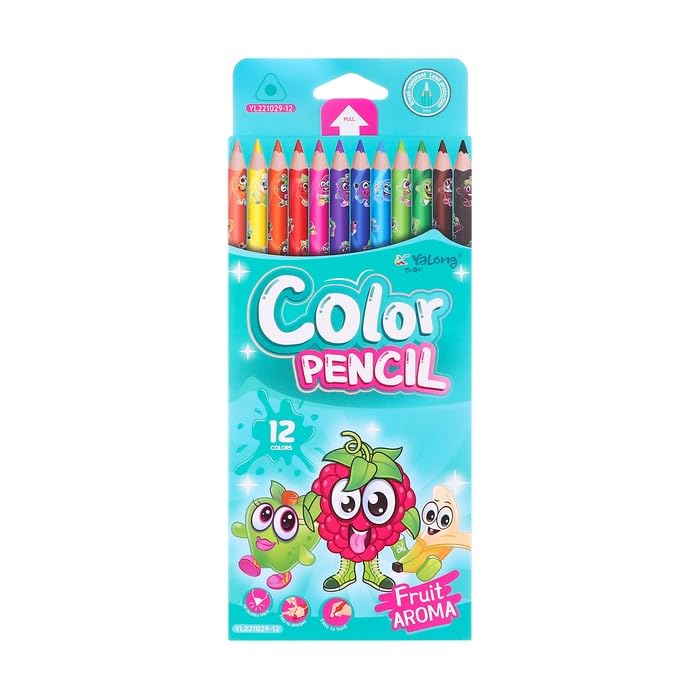 12-Color Scented Triangular Wooden Colored Pencils