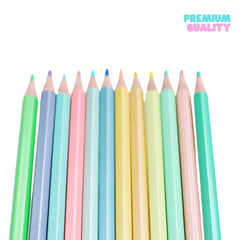 12 Mix Pastel Colour Pencils (Premium)