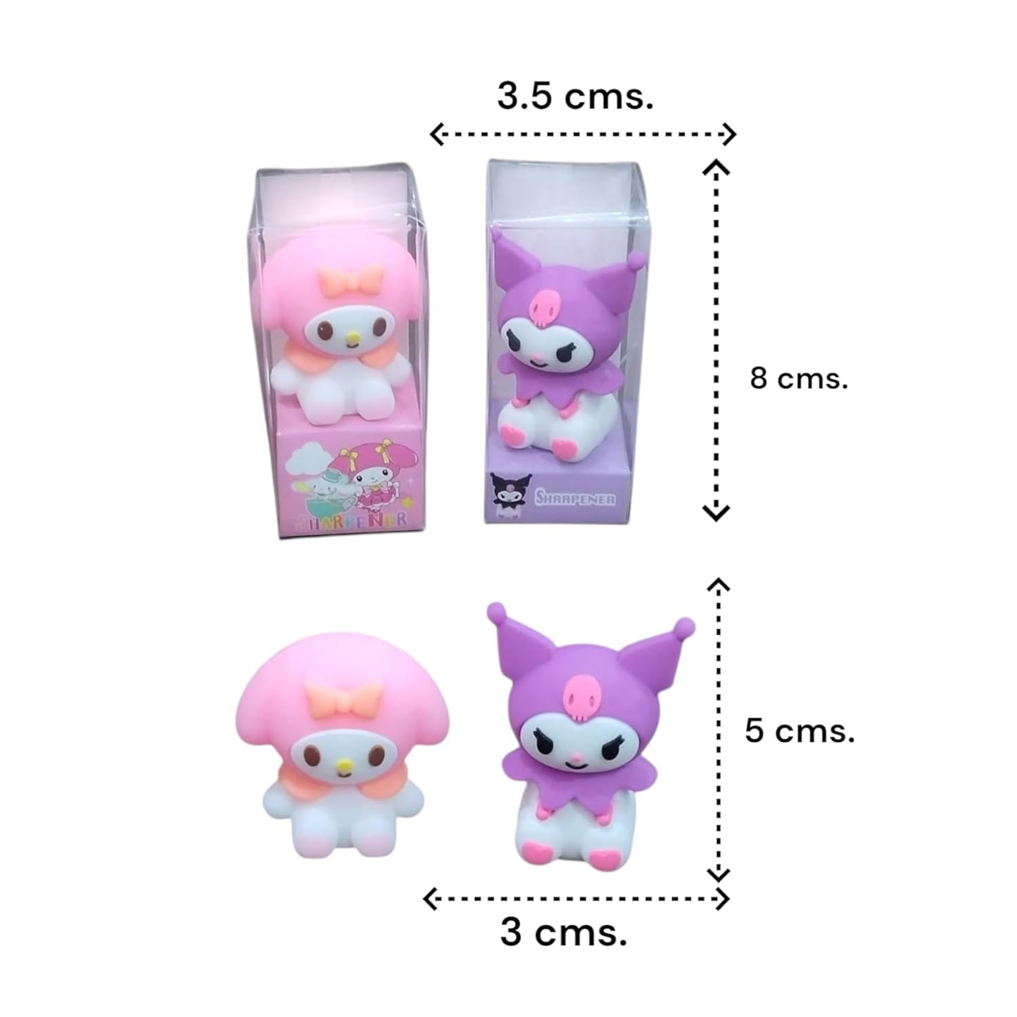 3D Cartoon Erasers | Kuromi & Melody Theme