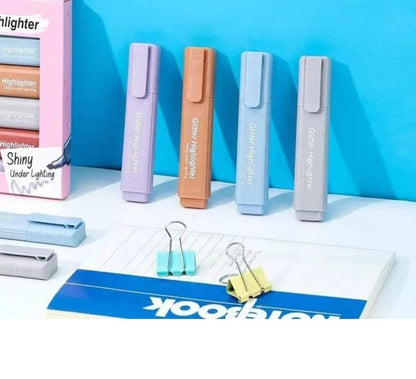 Glitter Highlighter Pen Set (4-Pack)