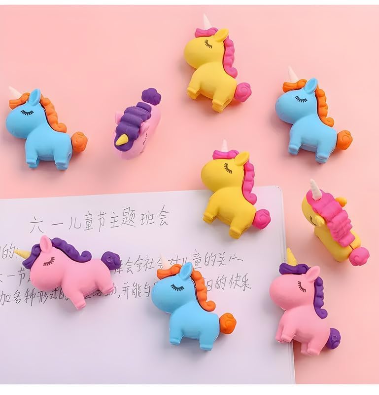 Unicorn Eraser Pencils – Pack of 12