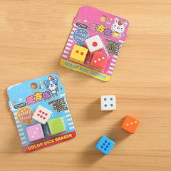 Multicolor Dice Shape Eraser- Pack of 3
