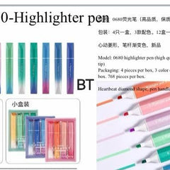 Glitter Highlighter Pen Set (4-Pack)