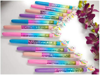 Unicorn Glitter Gel Pens Set (Blue)