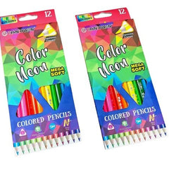 Neon Colour Pencils (12-Pack)